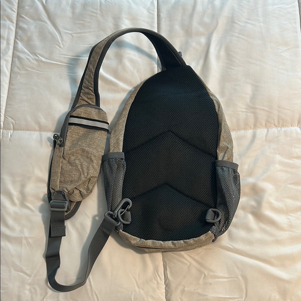 Black and Tan Crossbody Bag with Slim Profile and Minimalist Design NWOT - Picture 8 of 8